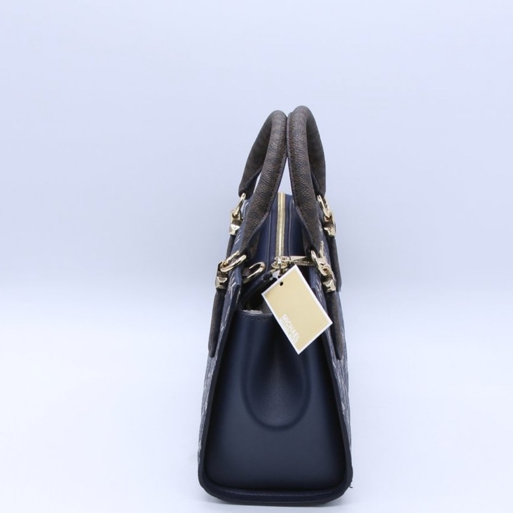Michael Kors Marilyn Small Crossbody - Brown/Navy - Picture 4 of 6